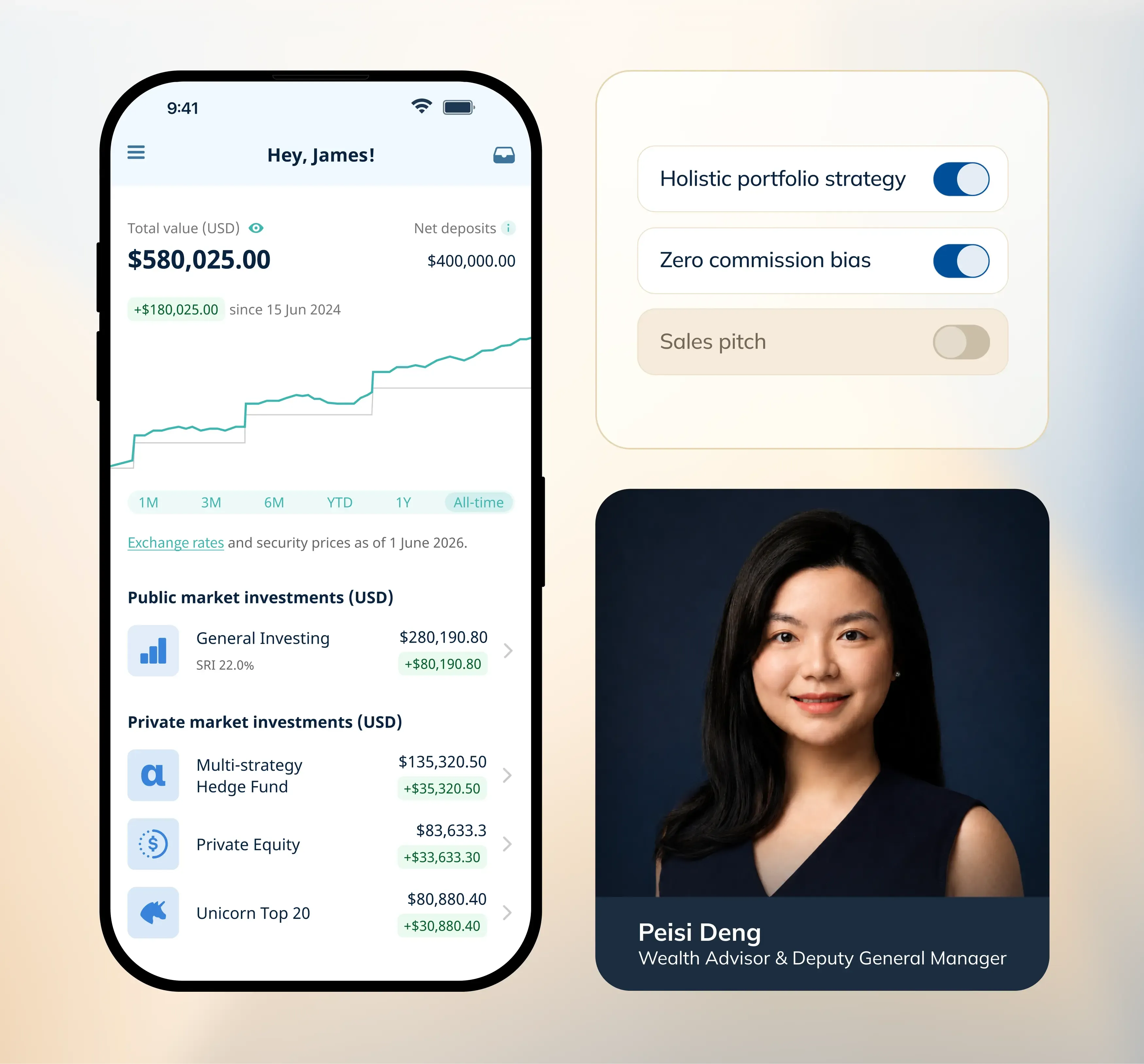 StashAway Reserve wealth advisory — a wealth advisor meeting with a client